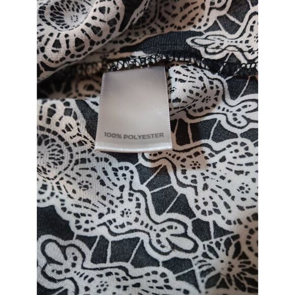 AVENUE Blouse Tunic Top 26/28 3X Accordion Pleat Beads Bling Travel Career Flare - Picture 8 of 12